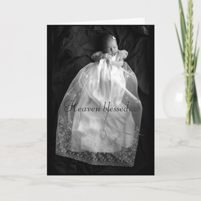 Cartão De Agradecimento Heaven Blessed baby card (Frente)