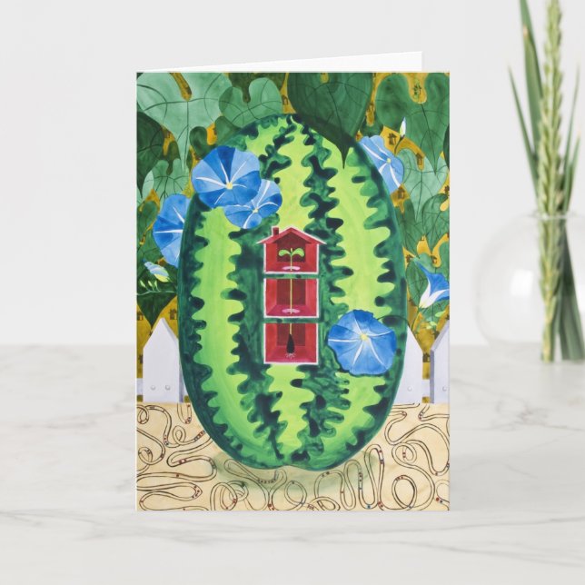 Cartão De Agradecimento Heavenly Blue by Catharine Kim Woodin (Frente)