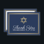 Cartão De Agradecimento Hebraico Nome Bar Mitzvah Marinho Azul Branco e Do<br><div class="desc">Agradeço à família e aos amigos por terem partilhado a celebração do seu bar mitzvah com cartas de agradecimento personalizadas por na moda. Todas as palavras são simples de personalizar ou excluir. Se preferir escrever a sua mensagem de obrigados, basta eliminar o texto de exemplo. Este design azul, branco e...</div>