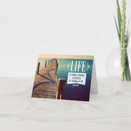 Cartão De Agradecimento Helen Keller Inspirational Cote "Aventura"