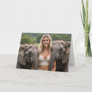 Cartão De Agradecimento Helenaig e seus companheiros de elefante para bebê