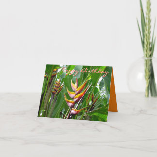 Cartão De Agradecimento Heliconia Birthday Card