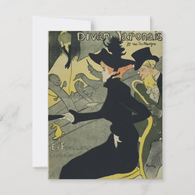 Cartão De Agradecimento Henri De Toulouse Lautrec - Divan Japonês (Frente)