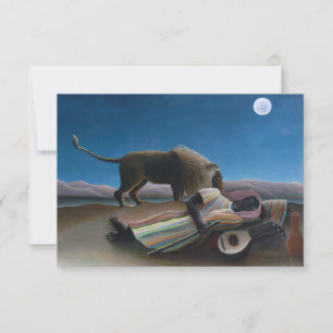 Cartão De Agradecimento Henri Rousseau - A Cigana Adormecida