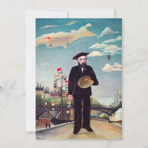 Cartão De Agradecimento Henri Rousseau - Autorretrato-Paisagem