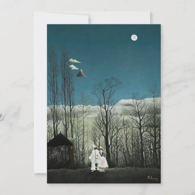 Cartão De Agradecimento Henri Rousseau - Noite do Carnaval (Frente)