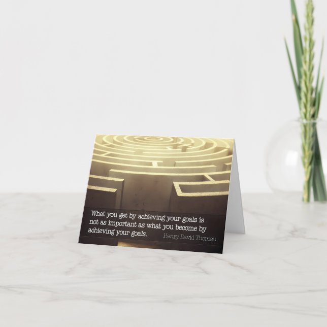 Cartão De Agradecimento Henry David Thoreau Citação Inspiracional "Torne-s (Frente)