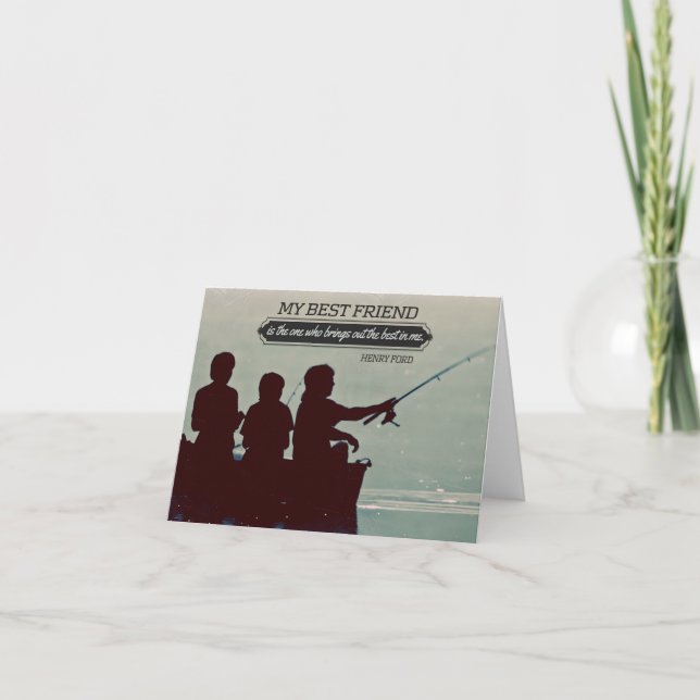 Cartão De Agradecimento Henry Ford Inspirational Cote "Melhor amigo" (Frente)