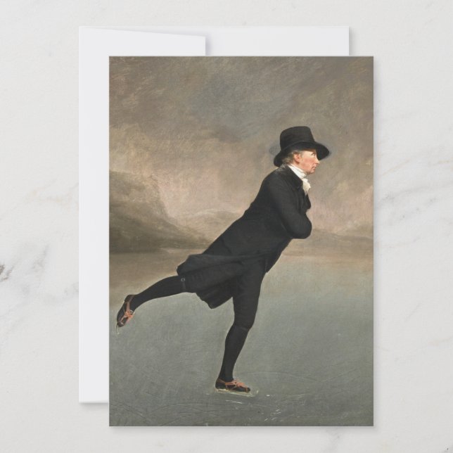 Cartão De Agradecimento Henry Raeburn - O Ministro da Patinação (Frente)
