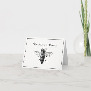 Cartão De Agradecimento Heráldico Bumble Bee Queen Casaco de Braços Frame 