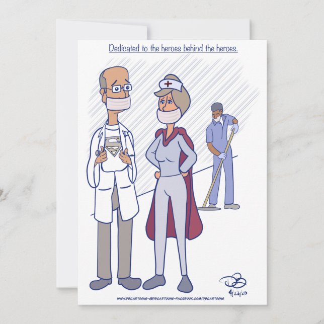 Cartão De Agradecimento Herói (Frente)