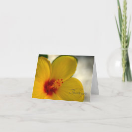 Cartão De Agradecimento Hibiscus Amarelo