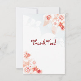 Cartão De Agradecimento Hibiscus havaiano no obrigado alaranjado vermelho