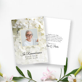 Cartão De Agradecimento Hídalgia Branca Simpatia Funeral Floral