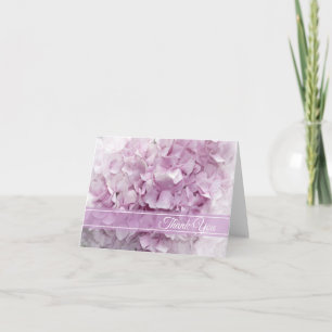Cartão De Agradecimento Hídrangea Rosa Suave Obrigado