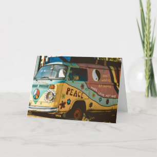 CARTÃO DE AGRADECIMENTO HIPPIE VAN FUNNTING BREETING BIRTHDAY