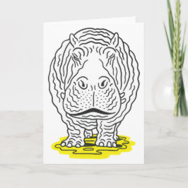Cartão De Agradecimento Hippo Greeting card