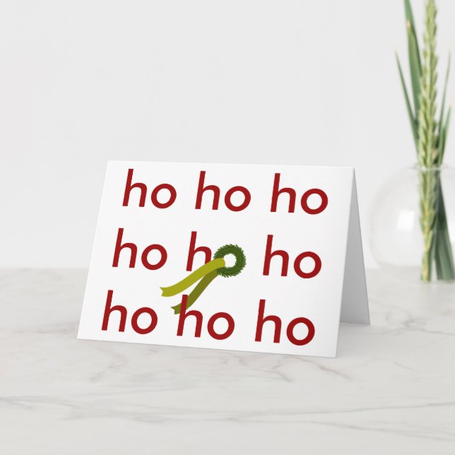 Cartão De Agradecimento ho ho ho (Frente)