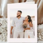 Cartão De Agradecimento Hochzeitshandschrift Danke 3 Fotos Hellrosa<br><div class="desc">Hochzeit handschriftlich danke Ihnen Karten,  die 3 Fotos haben. Minimal,  modern,  schön.</div>