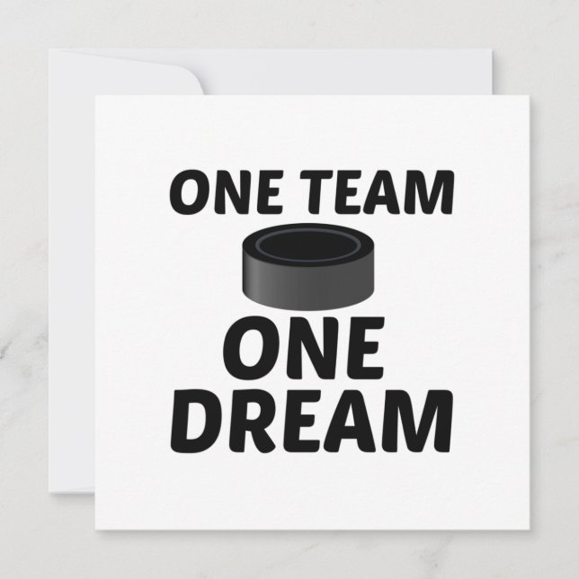 CARTÃO DE AGRADECIMENTO HOCKEY ONE TEAM ONE SREAM (Frente)