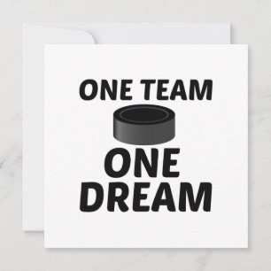 CARTÃO DE AGRADECIMENTO HOCKEY ONE TEAM ONE SREAM