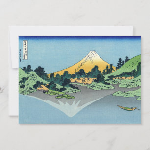 Cartão De Agradecimento Hokusai - O Monte Fuji Reflete no lago Kawaguchi