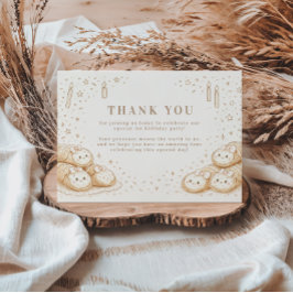 Cartão De Agradecimento Holi Cannoli Sweet Bakery 1st Birthday