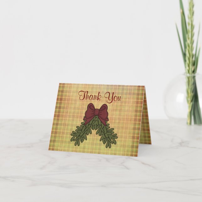 Cartão De Agradecimento Holidays Gift Thank You Note Card (Frente)