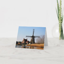 Cartão De Agradecimento Hollandse Molen aan de waterkant.