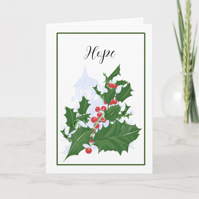 Cartão De Agradecimento Holly Card (Frente)