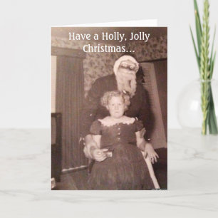 Cartão De Agradecimento Holly Jolly Natal Creepy Papais noeis Card