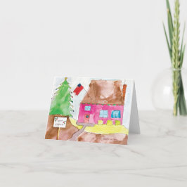 Cartão De Agradecimento Home For Holidays - KidsArt for CHOC
