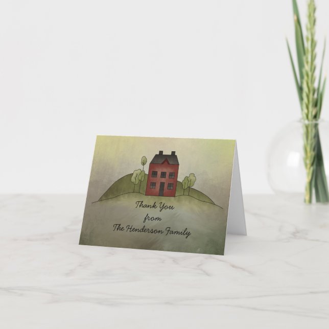Cartão De Agradecimento Home Sweet Home Family Thank You Card (Frente)