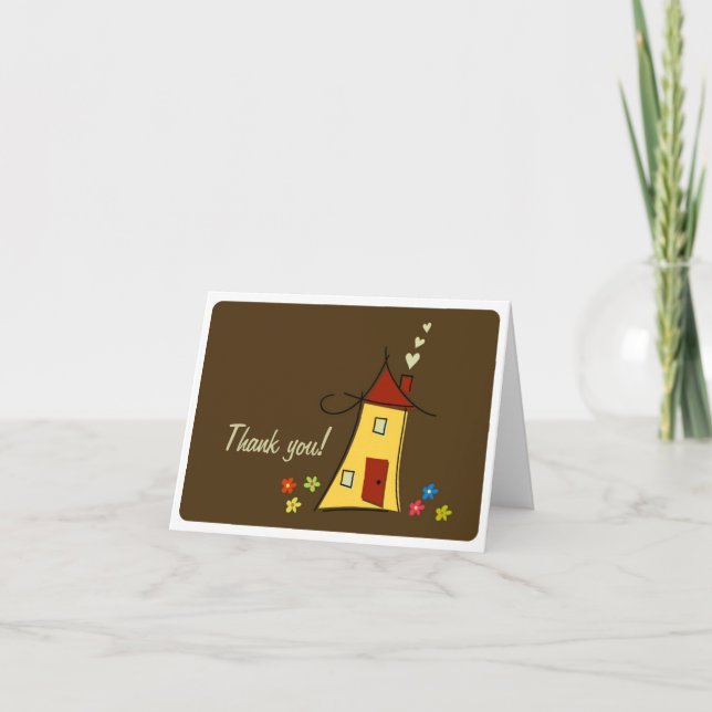 Cartão De Agradecimento Home Sweet Home Thank You Card (Frente)