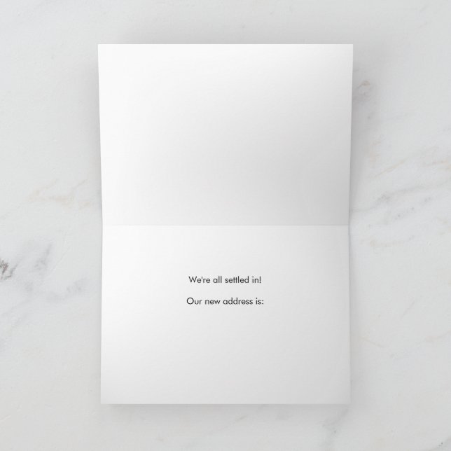 Cartão De Agradecimento Home Sweet Home Worm and Apple Moving Announcement (Interior)