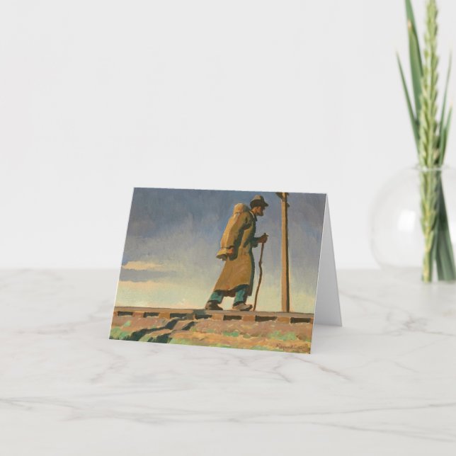 Cartão De Agradecimento Homem sem-teto por Maynard Dixon (Frente)