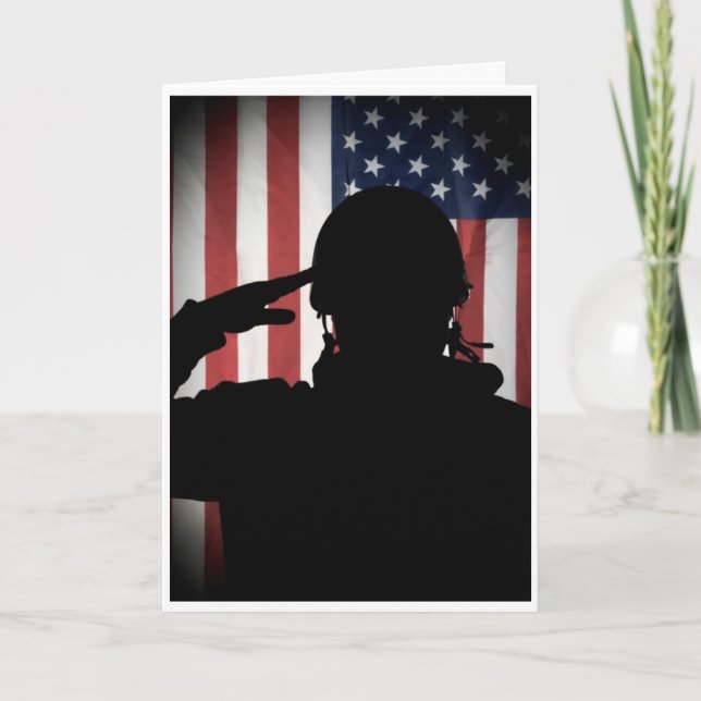 Cartão De Agradecimento Homens de Honra - Salute (Frente)