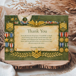 Cartão De Agradecimento Honor & Valor Graduation Party