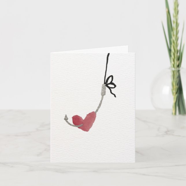 Cartão De Agradecimento Hooked on You Valentine's Day Card (Frente)