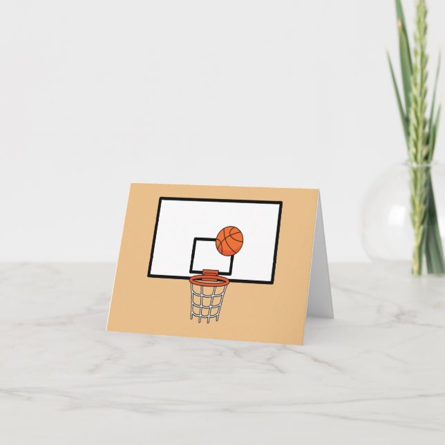 Cartão De Agradecimento Hoop de basquetebol (Frente)