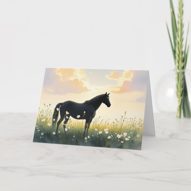Cartão De Agradecimento Horse Sympathy Card (Frente)