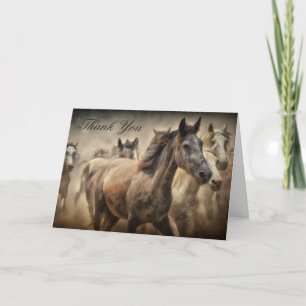 Cartão De Agradecimento Horses Thank You Card