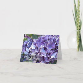 Cartão De Agradecimento Hortênsia Flor Roxa