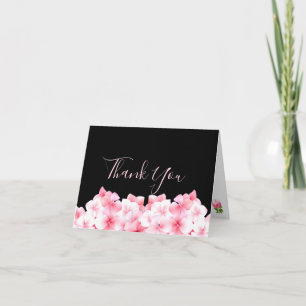 Cartão De Agradecimento Hortênsia Rosa Aquarela