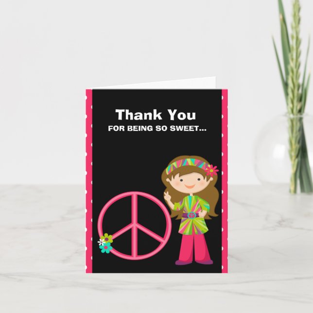 Cartão De Agradecimento Hot Pink and Black and White Zebra Thank You (Frente)