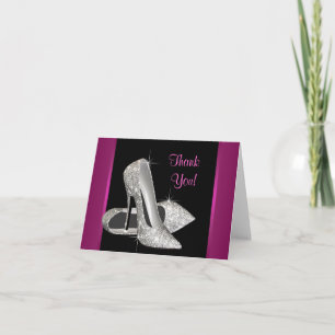 Cartão De Agradecimento Hot Pink High Heels Thank You Card