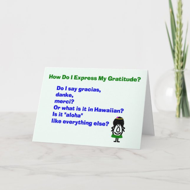 Cartão De Agradecimento How Do I Express My Gratitude? - a thank you poem (Frente)