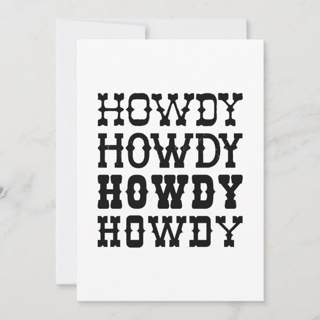 Cartão De Agradecimento Howdy (Frente)