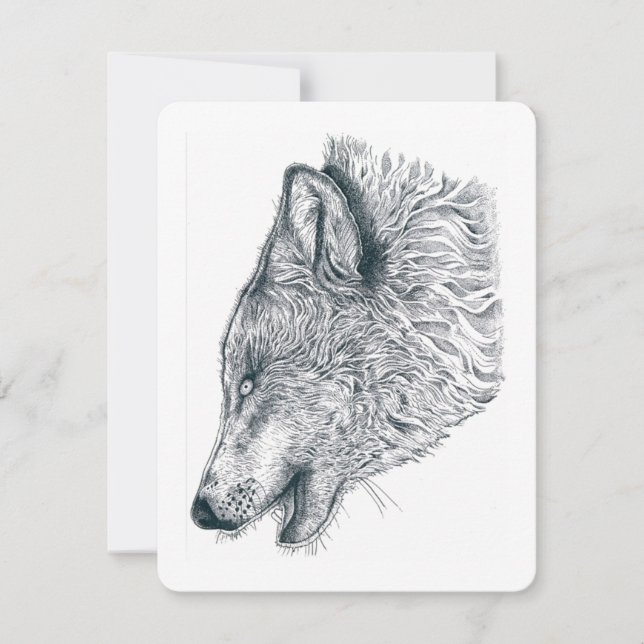 Cartão De Agradecimento Howling Wolf (Frente)