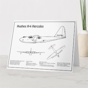Cartão De Agradecimento Hughes H-4 Hércules Spruce Goose - Planos de Avião